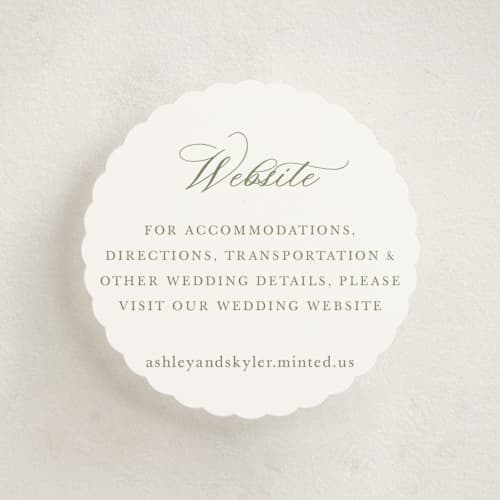 This is a moss enclosure cards with standard by Cass Loh called watercolor flowers crest printing on signature in mini