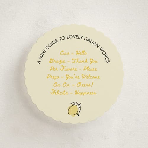 This is a nero enclosure cards with standard by Helena Vitto called amore mio printing on signature in mini