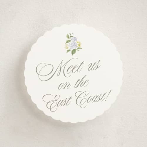 This is a sky enclosure cards with standard by Everett Paper Goods called ocean point printing on signature in mini