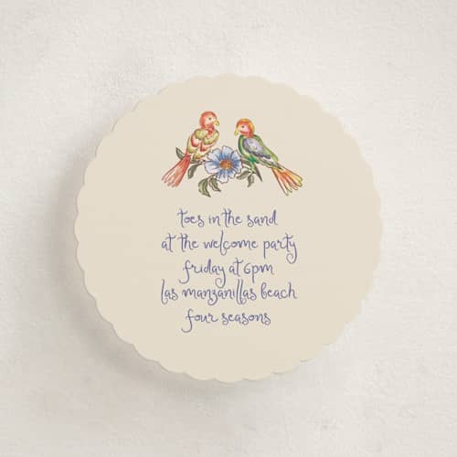 This is a sea enclosure cards with standard by Chris Griffith called artisan wedding printing on signature in mini