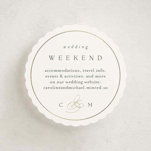 This is a silk enclosure cards with foil pressed by Kelly Schmidt called framed monogram printing on signature in mini