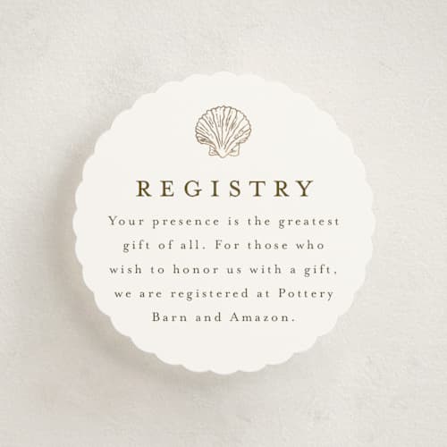 This is a pearl enclosure cards with foil pressed by Maria Alou called by the seashore printing on signature in mini