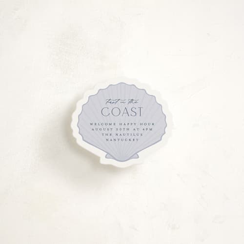 This is a periwinkle insert cards with standard by Jenna Holcomb called coastal toile printing on signature in mini