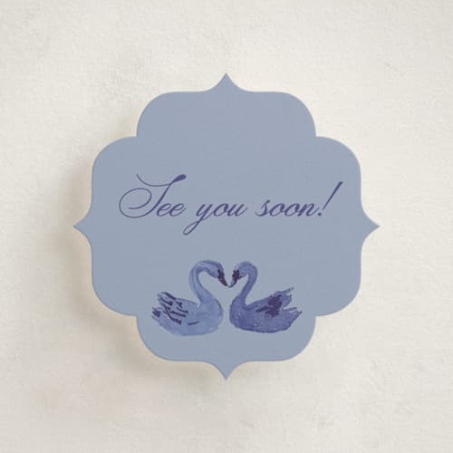 This is a plum enclosure cards with standard by Cass Loh called blooming crest printing on signature in mini