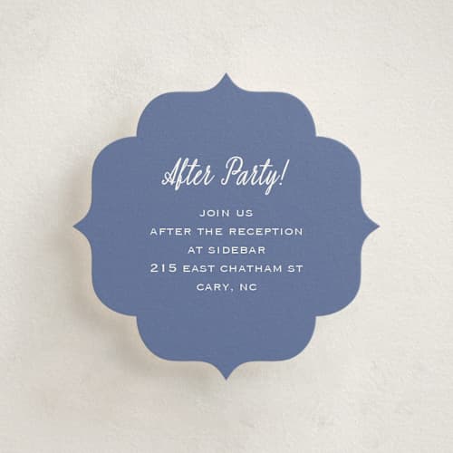 This is a blueberry enclosure cards with standard by Carolyn MacLaren called deluxe printing on signature in mini