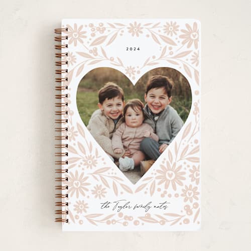This is a latte journals with standard by Alethea and Ruth called heart florals printing on premium cover stock in notebook