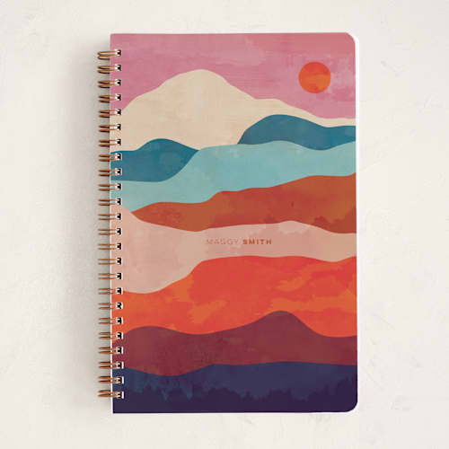 This is a sunset journals with standard by Mojca Dolinar called pink sky printing on premium cover stock in notebook