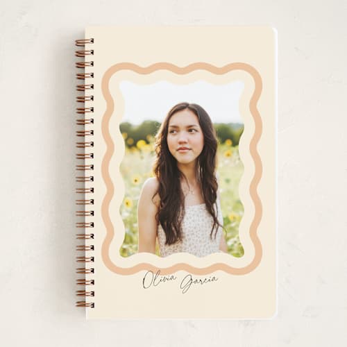 This is a seashell journals with standard by Robert and Stella called wavy printing on premium cover stock in notebook