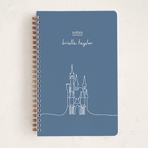 This is a midnight journals with standard by Britt Mills called the castle from disney's cinderella printing on premium cover stock in notebook