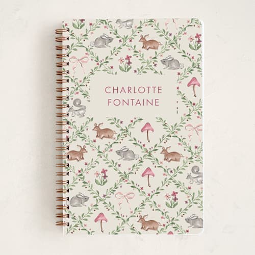 This is a mulberry journals with standard by Sarah Knight called trellis printing on premium cover stock in notebook