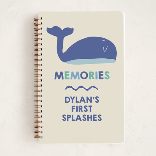 This is a sea journals with standard by Harriet Richter called whale hello printing on premium cover stock in notebook