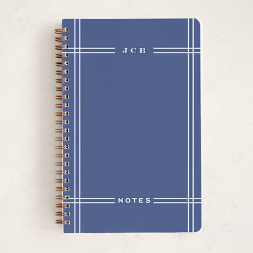 This is a classic blue journals with standard by Yuliya Evseeva called modern lines printing on premium cover stock in notebook