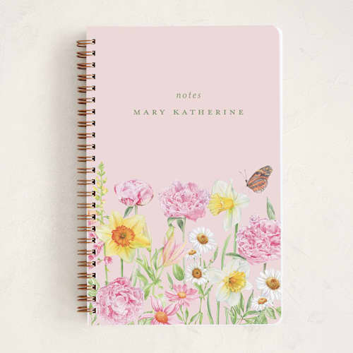 This is a petal journals with standard by Bayberry Kate called spring garden printing on premium cover stock in notebook