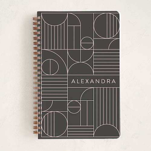 This is a slate journals with standard by Iveta Angelova called bauhaus slate printing on premium cover stock in notebook