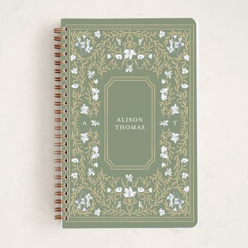 This is a morris journals with standard by Claudia Orengo called victorian printing on premium cover stock in notebook