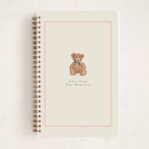 This is a petal journals with standard by Becky Nimoy called antique teddy bear printing on premium cover stock in notebook