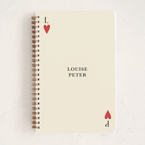 This is a champagne journals with standard by Helena Vitto called red hearts printing on premium cover stock in notebook