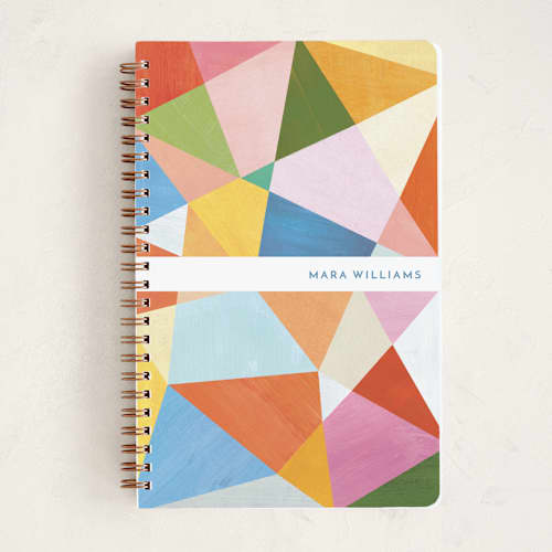 This is a spectrum journals with standard by melanie mikecz called painted geometry printing on premium cover stock in notebook