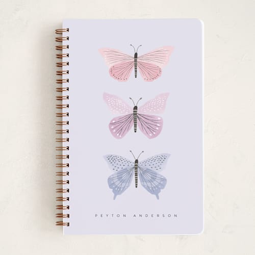This is a lilac journals with standard by Karidy Walker called butterfly collection printing on premium cover stock in notebook