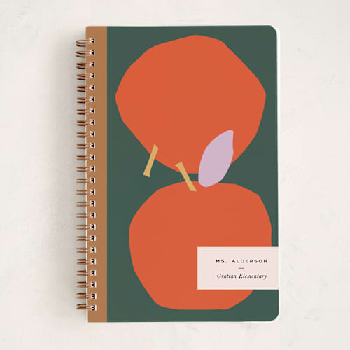 This is a tomato journals with standard by Annie Clark called pomme printing on premium cover stock in notebook
