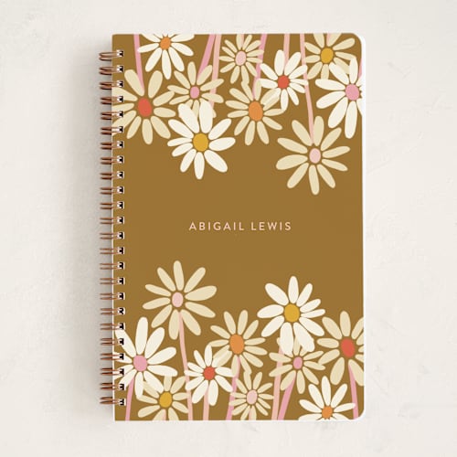 This is a sienna journals with standard by Morgan Kendall called daisies printing on premium cover stock in notebook