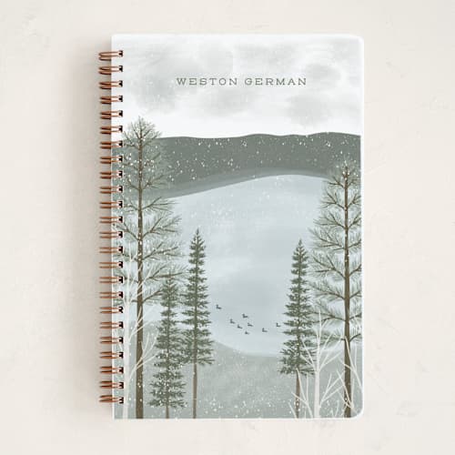 This is a chill journals with standard by Erin German called lake view printing on premium cover stock in notebook