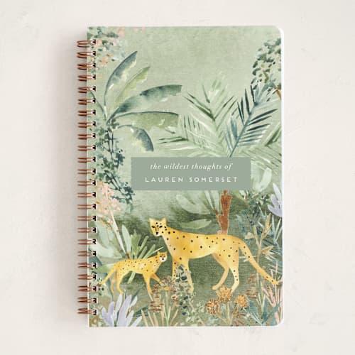 This is a jungle journals with standard by Petra Kern called wildest thoughts printing on premium cover stock in notebook