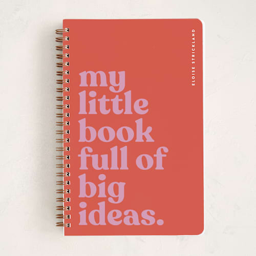 This is a strawberry journals with standard by Jessica Corliss called big idea book printing on premium cover stock in notebook