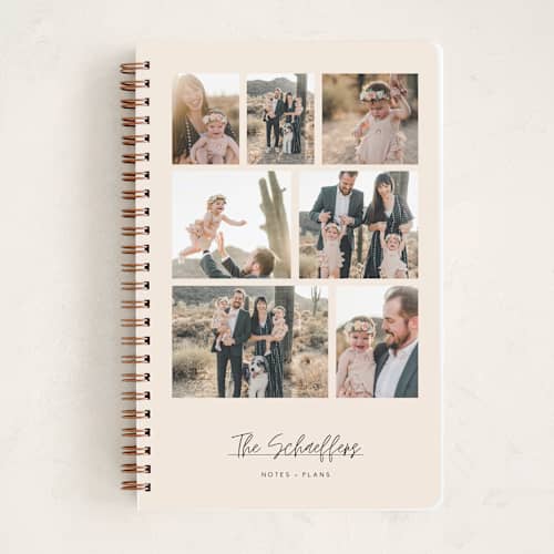 This is a cream journals with standard by Robin Ott called family album printing on premium cover stock in notebook