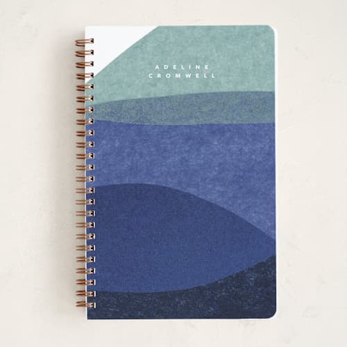 This is a cobalt journals with standard by Carrie Moradi called sea dreams printing on premium cover stock in notebook