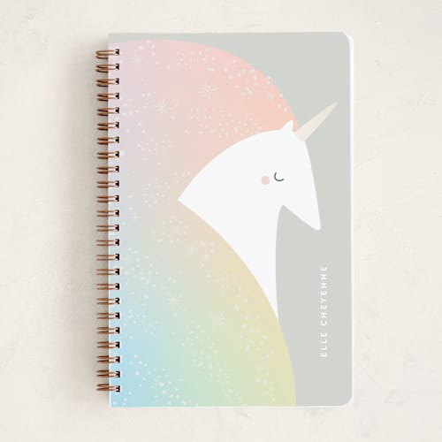 This is a sunshine journals with standard by Lori Wemple called unicorn printing on premium cover stock in notebook