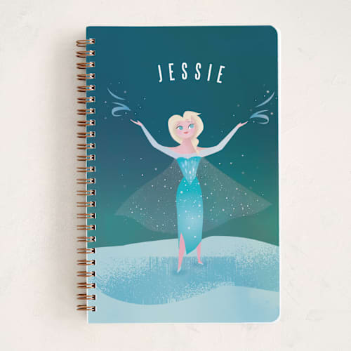 This is a frost journals with standard by Lori Wemple called disney elsa's magic printing on premium cover stock in notebook