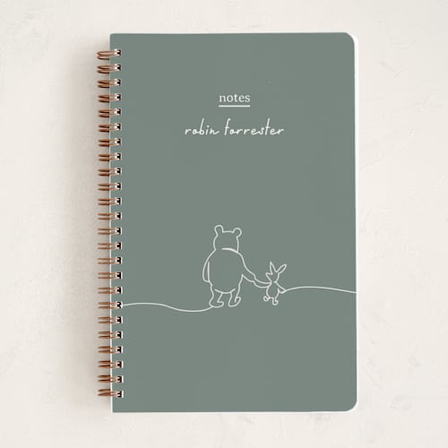 This is a sage journals with standard by Britt Mills called a simple stroll from disney's winnie the pooh printing on premium cover stock in notebook