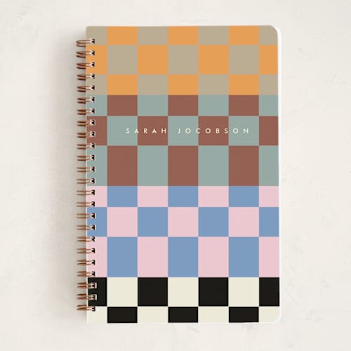 This is a modern journals with standard by Baumbirdy called noted check printing on premium cover stock in notebook