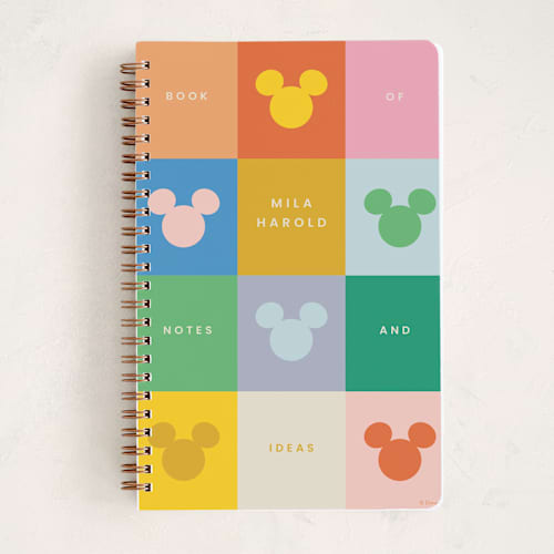 This is a butter journals with standard by Ellen Schlegelmilch called vibrant disney mickey printing on premium cover stock in notebook