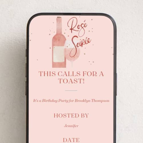 This is a rose online birthday invitations by Jenna Holcomb called rose soiree printing on digital paper in standard