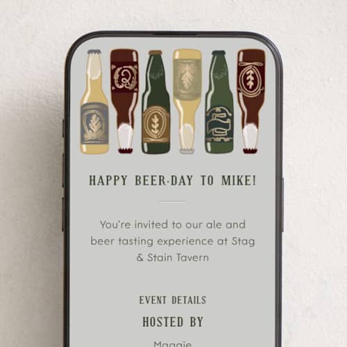 This is a smoke online birthday invitations by Rosana Laiz Blursbyai called happy beerday printing on digital paper in standard