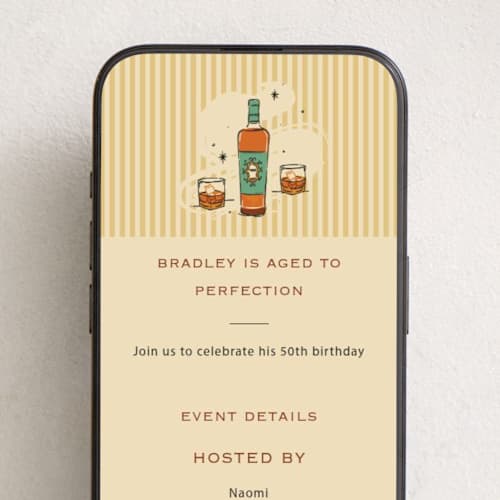 This is a honey online birthday invitations by letterfix called perfect age printing on digital paper in standard