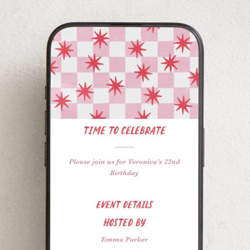 This is a cotton candy online birthday invitations by Maja Cunningham called stars printing on digital paper in standard