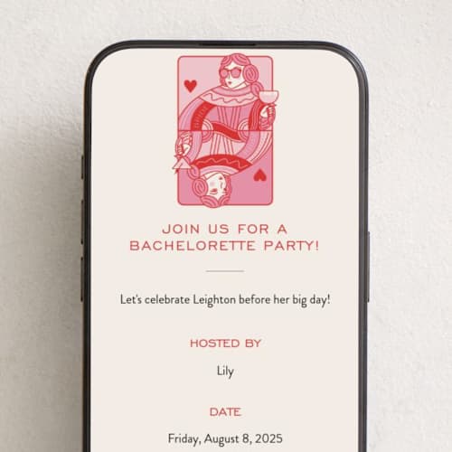 This is a rose online invitations by Jenna Holcomb called the queen printing on digital paper in standard