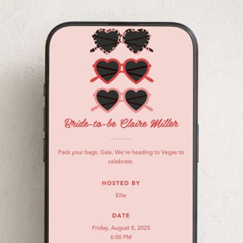 This is a rose online invitations by Hudson meet Rose called bride tribe printing on digital paper in standard