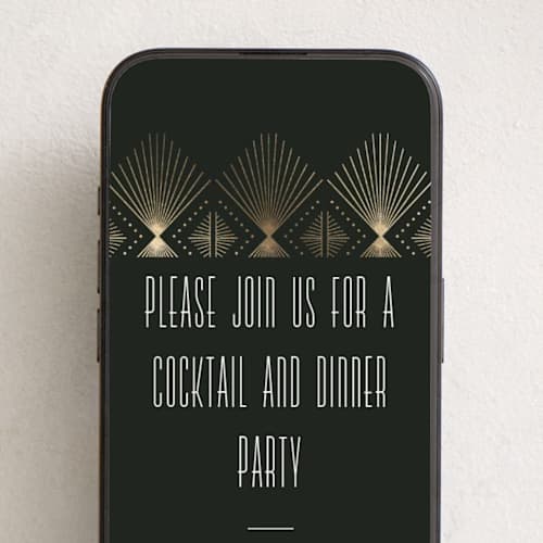 This is a onyx online invitations by Ana de Sousa called deco pattern printing on digital paper in standard