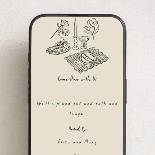 This is a ink online invitations by Studio Suku called à table! printing on digital paper in standard