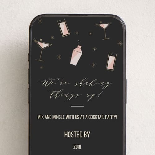 This is a ink online invitations by Bethan called celebratory cocktails printing on digital paper in standard
