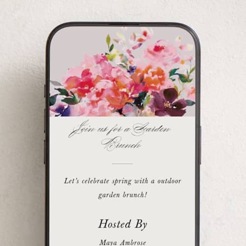 This is a rose online invitations by Lori Wemple called floral party printing on digital paper in standard