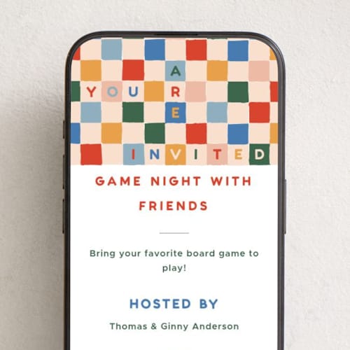 This is a beachside online invitations by 2birdstone called checkerboard printing on digital paper in standard