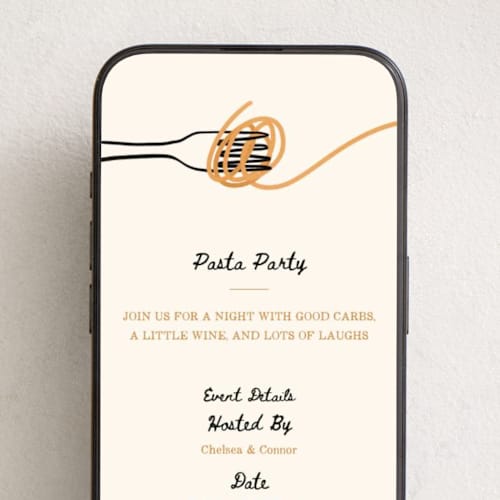 This is a crema online invitations by Ana Sharpe called pasta social club printing on digital paper in standard