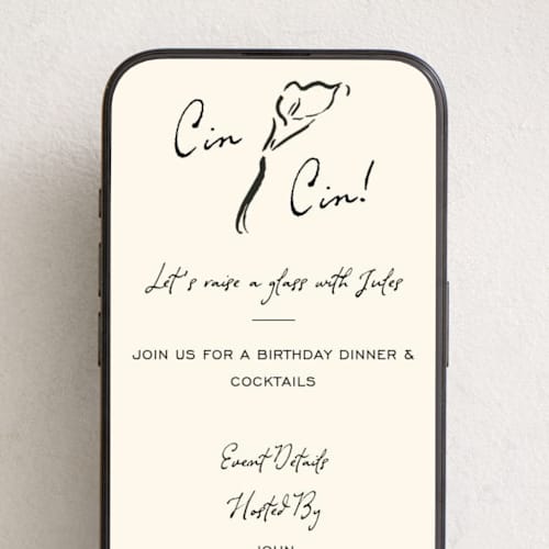 This is a noire online invitations by Sarah Rosenthal called cluny printing on digital paper in standard