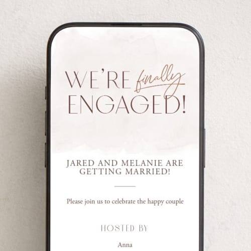 This is a blush online invitations by Hooray Creative called pre-wedding celebration printing on digital paper in standard