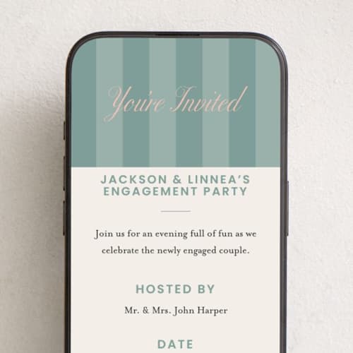 This is a aqua online invitations by taylorVdesign called cabana printing on digital paper in standard